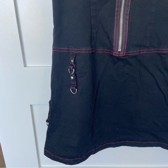 Vintage Y2K Tripp NYC Black Goth Punk Dress with Zipper Accents - Picture 6 of 17